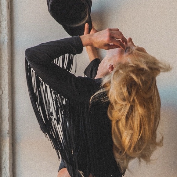 Suede Fringe Jacket - Picture 1 of 6